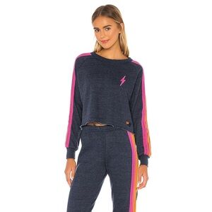 Aviator Nation Cropped Bolt Sweatshirt